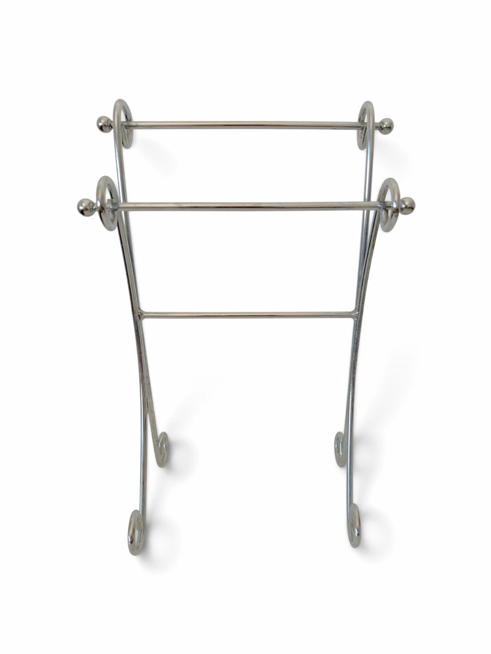 Chrome Metal Towel Rack Free Stand Countertop Bathroom